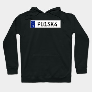 Poland car license plate Hoodie